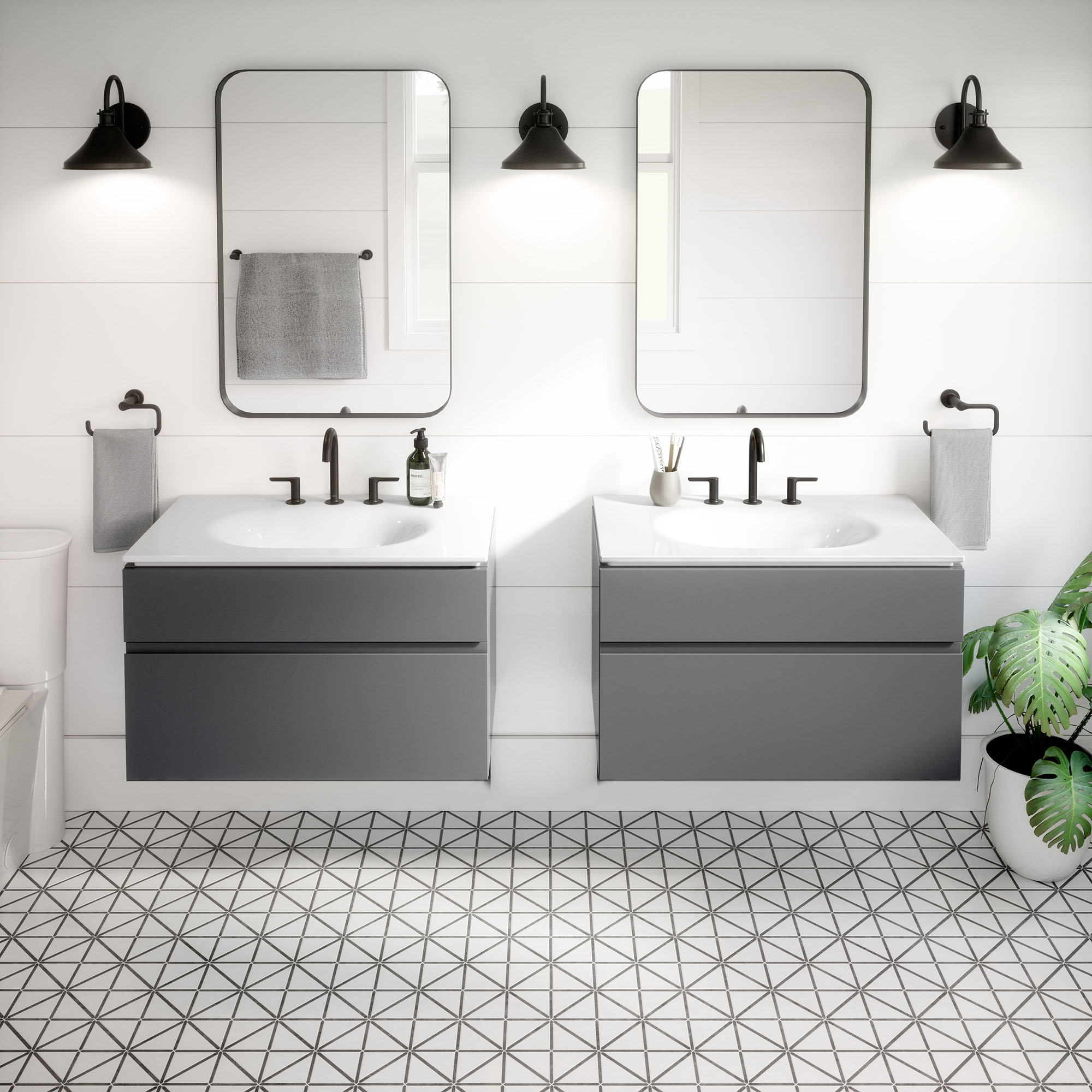 Studio® S - Robinet de salle de bain à 2 poignées espacées de 8 po 1,2 gpm/4,5 L/min avec poignées à levier